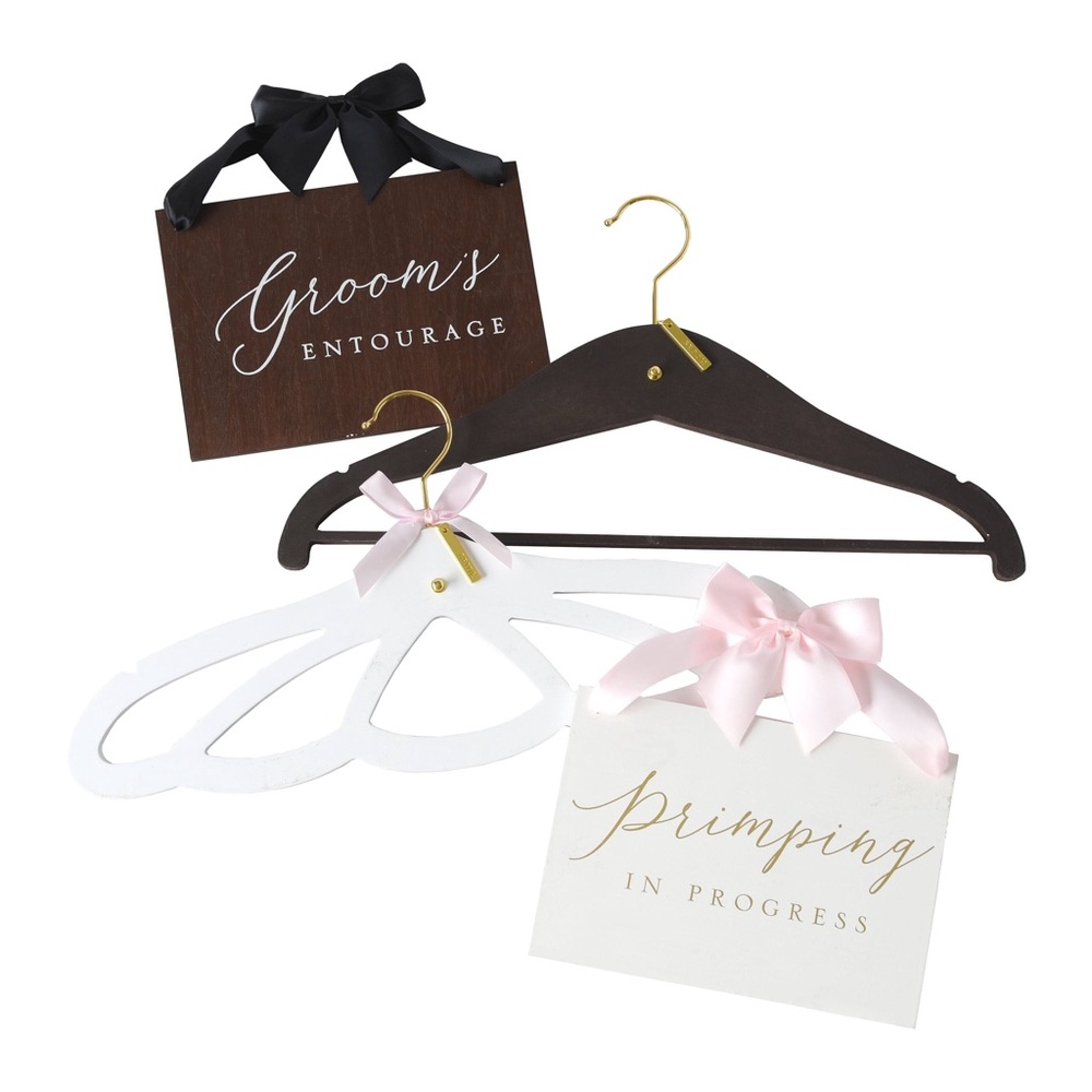 NWT Wedding Bride & Groom Hanger Accessory Set